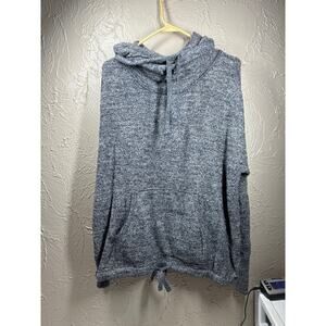 Barefoot Dreams Pebble Beach CozyChic‎ Lite Funnel Neck Pull Over Hoodie Medium